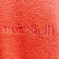 暖かい　mont-bell シャミース　フリースジャケット　ピンクオレンジ　美品の画像