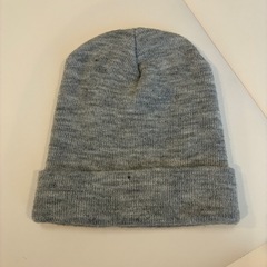 ニット帽　男女兼用　レディース　メンズ　グレー　ニット　帽子　ビーニーの画像