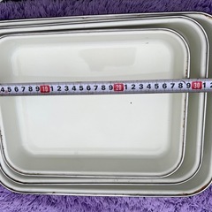 【レトロ】スチールトレー3枚セットの画像