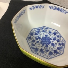 橘吉　たち吉　美濃焼 萌葱金彩　大鉢　菓子器　果物器　縁起柄　お祝い事　八角形の画像