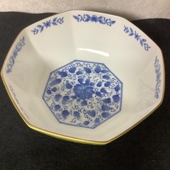 橘吉　たち吉　美濃焼 萌葱金彩　大鉢　菓子器　果物器　縁起柄　お祝い事　八角形の画像