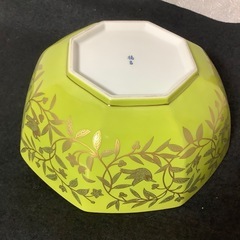 橘吉　たち吉　美濃焼 萌葱金彩　大鉢　菓子器　果物器　縁起柄　お祝い事　八角形の画像