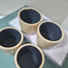 未使用４個　DULTON　貫入アイボリー　植木鉢４個セット（サボテン等観葉植物）の画像