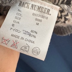 BACK NUMBERあったか
上着の画像
