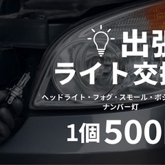 【500円💡】札幌市出張ライト交換！ヘッドライト・フォグ・…