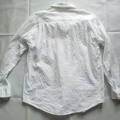 OLDIES レース刺繍風コットンシャツ 白 Mくらいの画像