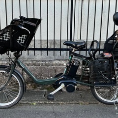 ＜動作美品＞パナソニック・3人子供乗せ電動アシスト自転車・ギュット の画像