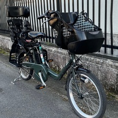 ＜動作美品＞パナソニック・3人子供乗せ電動アシスト自転車・ギュット の画像