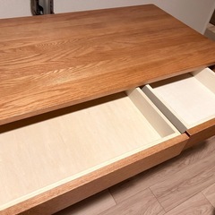 無印良品の木製デスク・オーク材（机、ワークデスク、学習机、テーブル）の画像