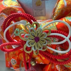 七五三 作り帯　京舞　豪華刺繍　花飾り付きの画像