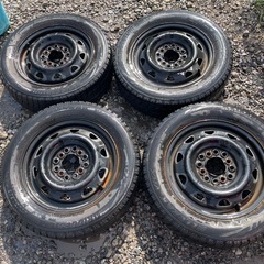 スチールホイール4本セット　ブリヂストンタイヤ付きの画像