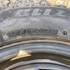 スチールホイール4本セット　ブリヂストンタイヤ付きの画像