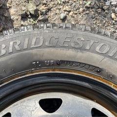 スチールホイール4本セット　ブリヂストンタイヤ付きの画像