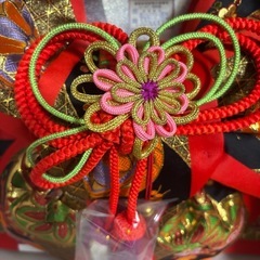 七五三 作り帯　京舞　黒×赤　豪華　刺繍の画像