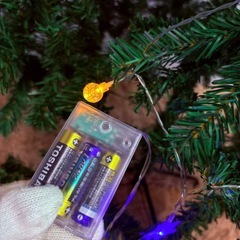 新品　組立済み　クリスマスツリー　180cm LEDライト付き の画像