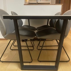 大理石風　ダイニングセット5点　セラミック　 の画像