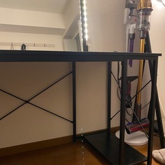 ライトミラー&チェア付きデスクの画像