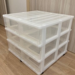 衣装ケース　3段　クローゼット収納の画像