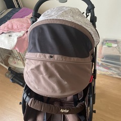 Aprica オプティア　定価64500円ベビーカー ブラウン 日よけ付きの画像