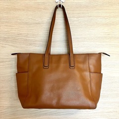 【美品】coto コト トートバッグ トート バッグ かばん ブラウン 革 茶色 収納 レザー ショルダーバッグ MIYABIYA ミヤビヤの画像