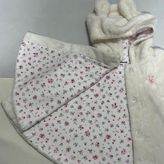 サイズ70〜90　ベビー用マント　ミキハウスの画像