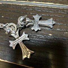 ネックレススモールクロス　ペーパーチェーン　ジルコニア1212石の画像