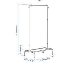 IKEA イケア　BRUKSVARA ブルクスヴァーラ ハンガーラック, ホワイトの画像