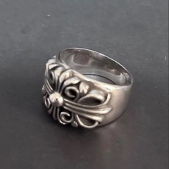 しるシルバーオーバルリングくろクロスの画像