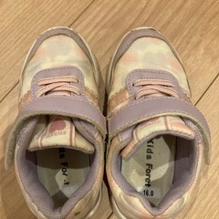 スニーカー　16㎝　ピンク紫の画像