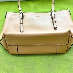 【難あり】BARCOS バルコス トートバッグ トート バッグ かばん ベージュ 革 茶色 収納 日本ブランド レザー ショルダーバッグ 肩掛けの画像