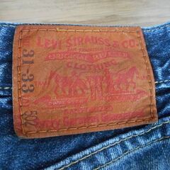 Levi’s 502 W31 革(茶色)パッチ リーバイス　USEDの画像