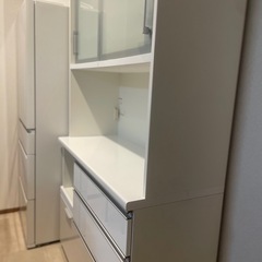 食器棚　ホワイト　カップボード　キッチン収納の画像