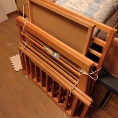 ベビーベッド　木製　ミニサイズ　縦68横96高80（センチ）の画像