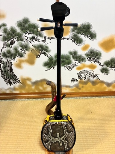 12月23日終了！沖縄三線！新品！貴重！知念大工型！本蛇皮！本張り！【一枚張り】⑳