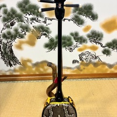 沖縄三線！新品！貴重！知念大工型！本蛇皮！本張り！【一枚張り】⑳の画像