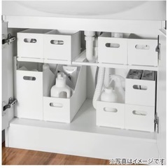 ニトリ 洗面台下収納 伸縮フリーラック クラネ (幅46～75cm)の画像