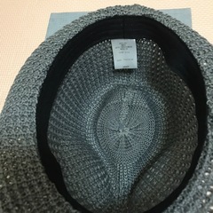メンズグレーハット  58㎝の画像