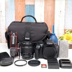 【全国送料無料】 Canon EOS Kiss X80✨Wi-Fi転送 カメラバッグ付き 手振れ補正付き 高画質 レンズセット ズームセット✨ 届いたらすぐに使えます✨ キャノンの画像