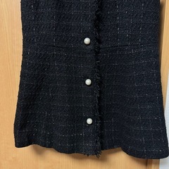 ツイードベストジレ　美品　パールボタンの画像