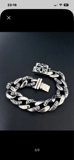 しシルバーブレスレット ボックス クロス ファンシー アクセサリー