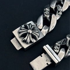 しシルバーブレスレット ボックス クロス ファンシー アクセサリー シルバー925 の画像