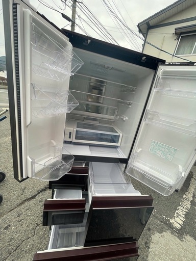 NO B644?福岡市内配送設置無料✨?SJ-GA50E-R 冷蔵庫 プラズマクラスター冷蔵庫 グラデーションレッド [502L /6