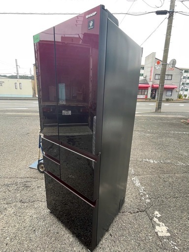 NO B644?福岡市内配送設置無料✨?SJ-GA50E-R 冷蔵庫 プラズマクラスター冷蔵庫 グラデーションレッド [502L /6