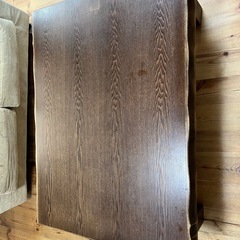 【引き取り限定】木目調 こたつ付き座卓テーブル（120×90cm）の画像