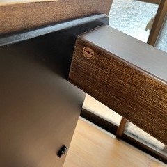 【引き取り限定】木目調 こたつ付き座卓テーブル（120×90cm）の画像