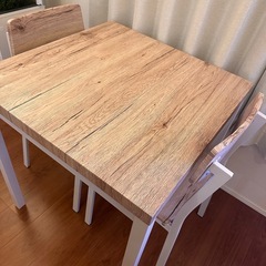 ダイニングテーブルセット 2人用 3点 ダイニングセット おしゃれ ダイニングテーブル 2人掛け 二人用 三点 コンパクト 北欧 モダン カフェテーブル 食卓テーブルセット ヴィンテージ ダイニングチェア 食卓テーブル 70cm幅 ダイニング3点セット FORK(フォーク)の画像