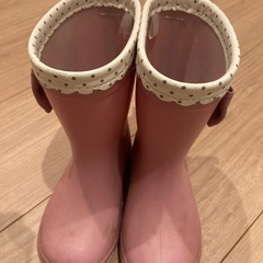 長靴15㎝　ピンク　リボン付きの画像