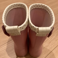 長靴15㎝　ピンク　リボン付きの画像