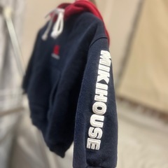 《 MIKIHOUSE 》　ベビー服　90サイズ　トップス　パーカー　ネイビー　レッドの画像