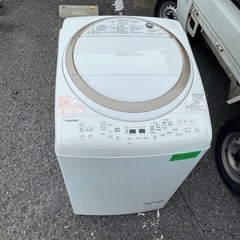 NO B648🌈福岡市内配送設置無料✨🌈AW-8V8-W 縦型洗濯乾燥機 ZABOON（ザブーン） グランホワイト [洗濯8.0kg /乾燥4.5kg /ヒーター乾燥(排気タイプ) /上開き] 2020ねn2020年の画像